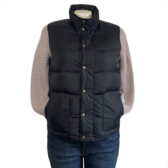 Land's End Black Puffer Vest Jacket - Mens / Boyfriend Vest - 42/44 - Picture 6 of 11